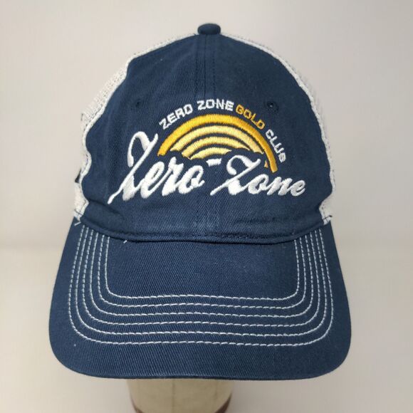 District Men's Zero Zone Gold Club Strapback Mesh Back Hat Blue White Gatorade - Picture 3 of 13